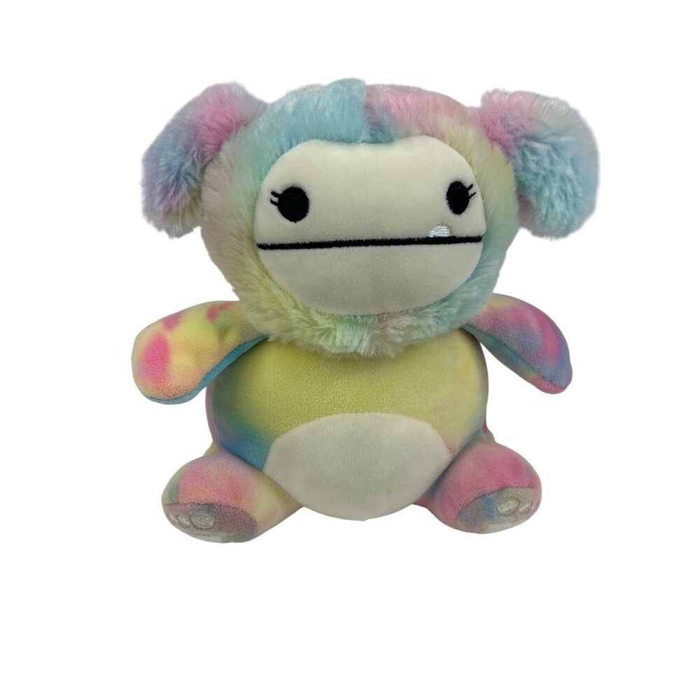 Squishmallow Squeeze Mallows Zaylee Bigfoot Plush Stuffed Animal Small Rainbow